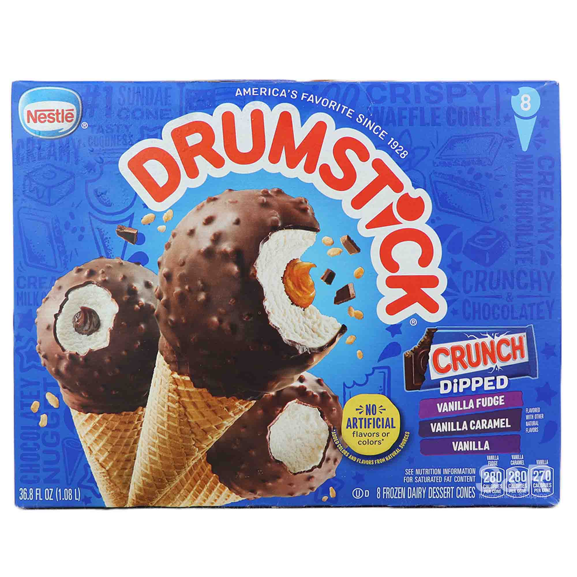 Nestle Drumstick Crunch Dipped Variety Pack Sundae Cones 8pcs
